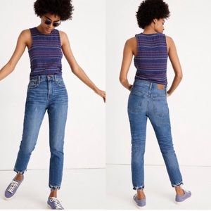 Madewell The High-rise slim crop boyjean